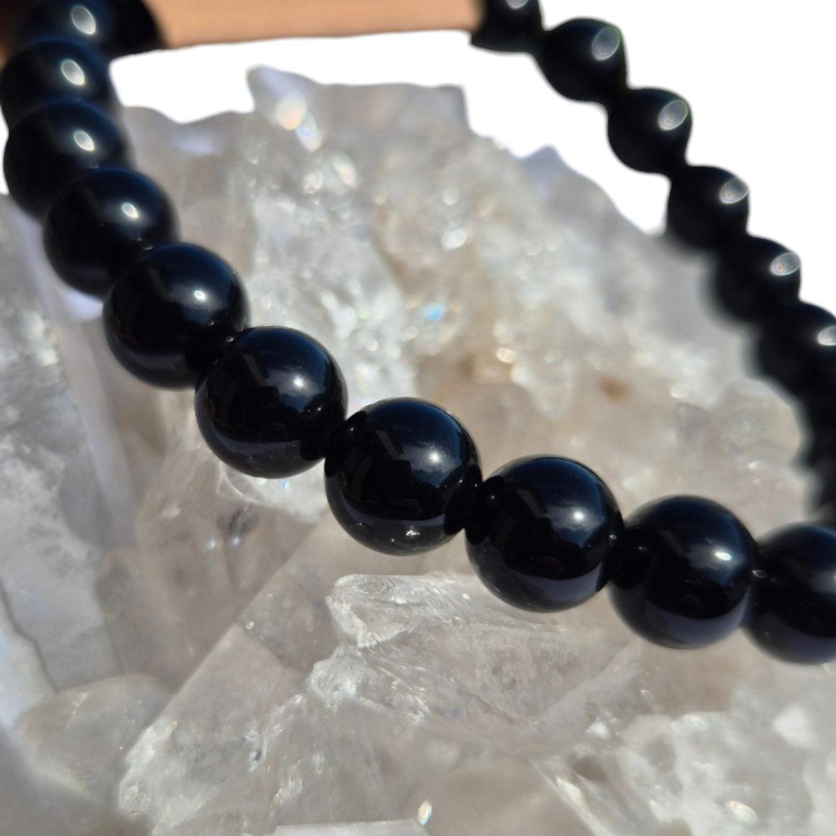 Crystals - Black Obsidian Bracelet (Round Bead)