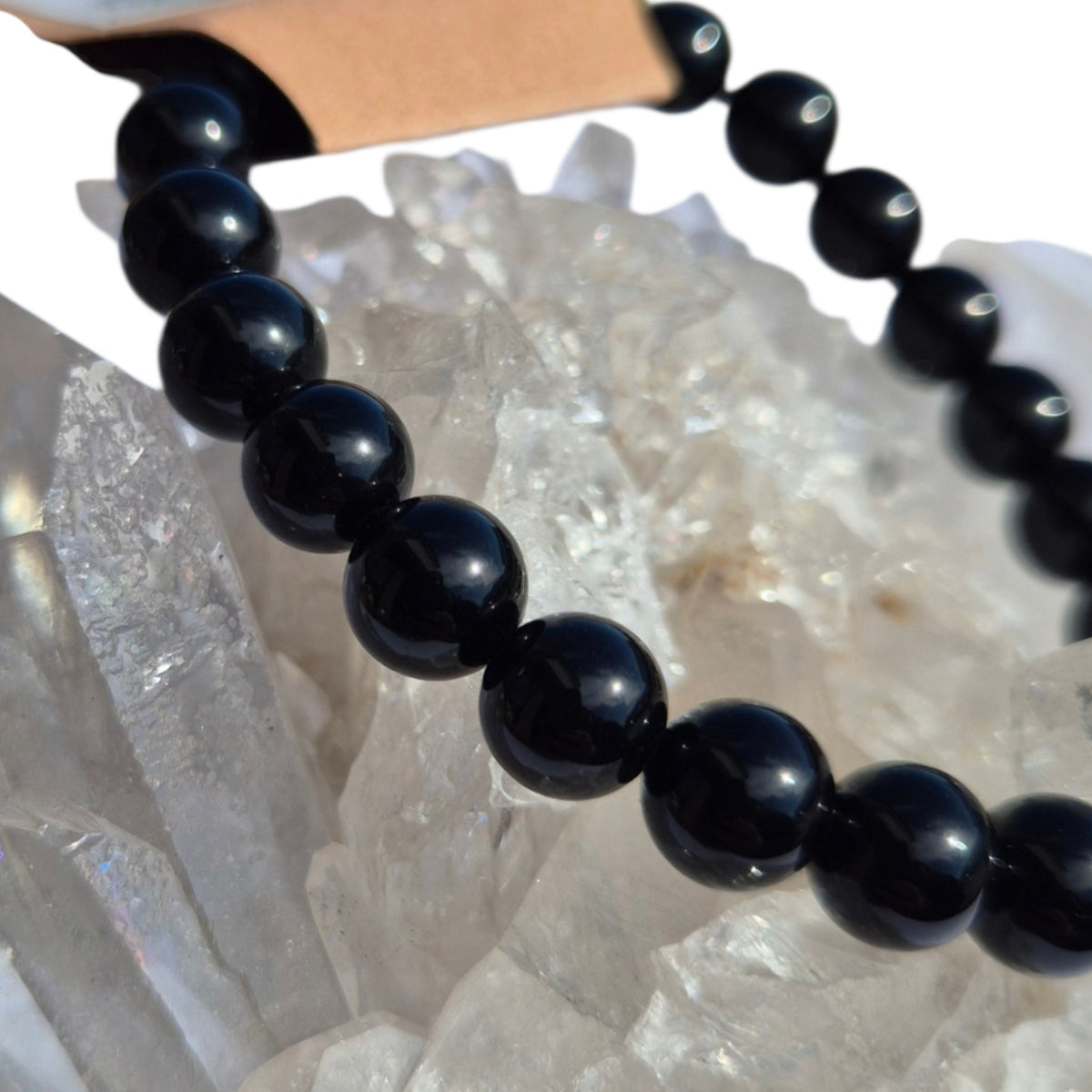 Crystals - Black Obsidian Bracelet (Round Bead)