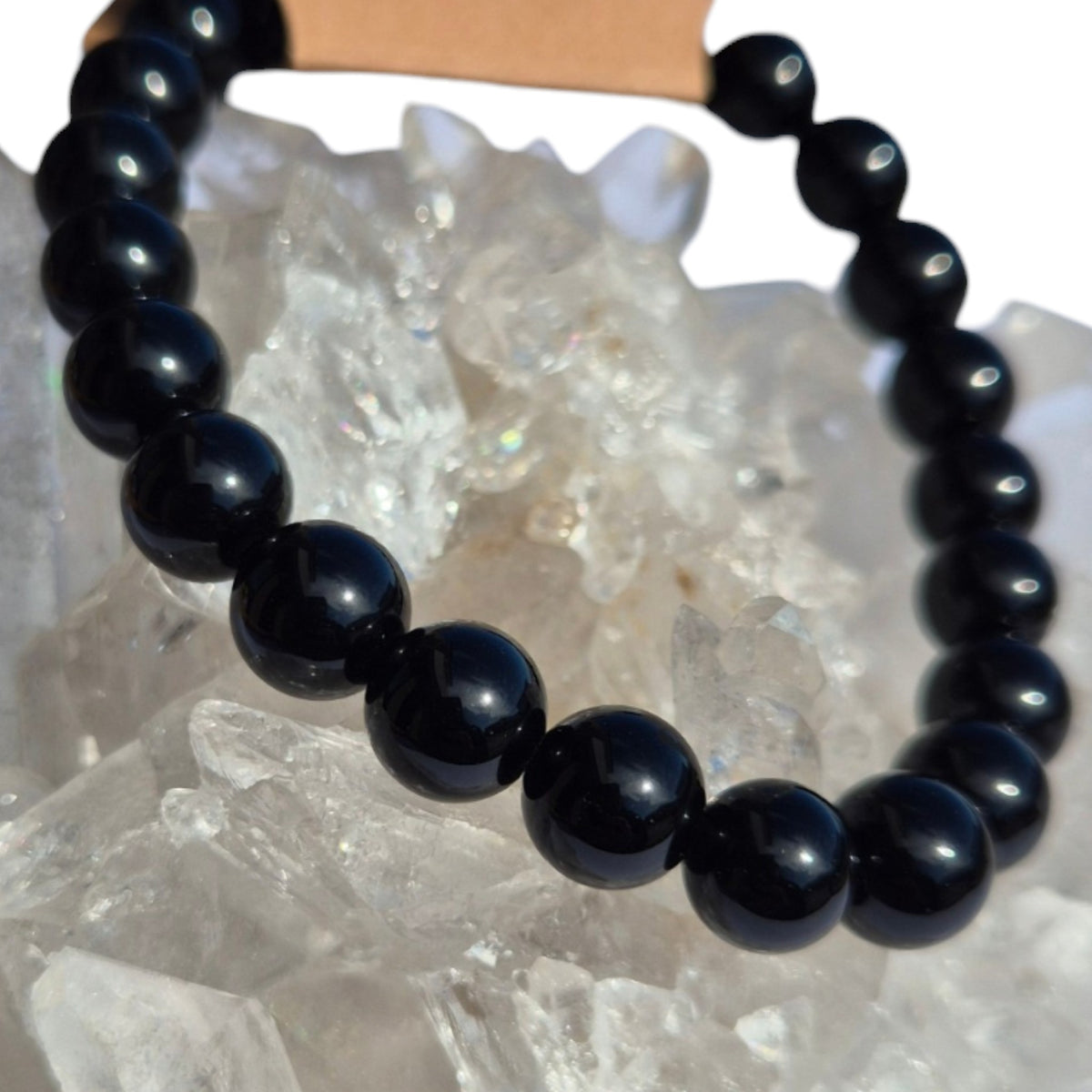 Crystals - Black Obsidian Bracelet (Round Bead)