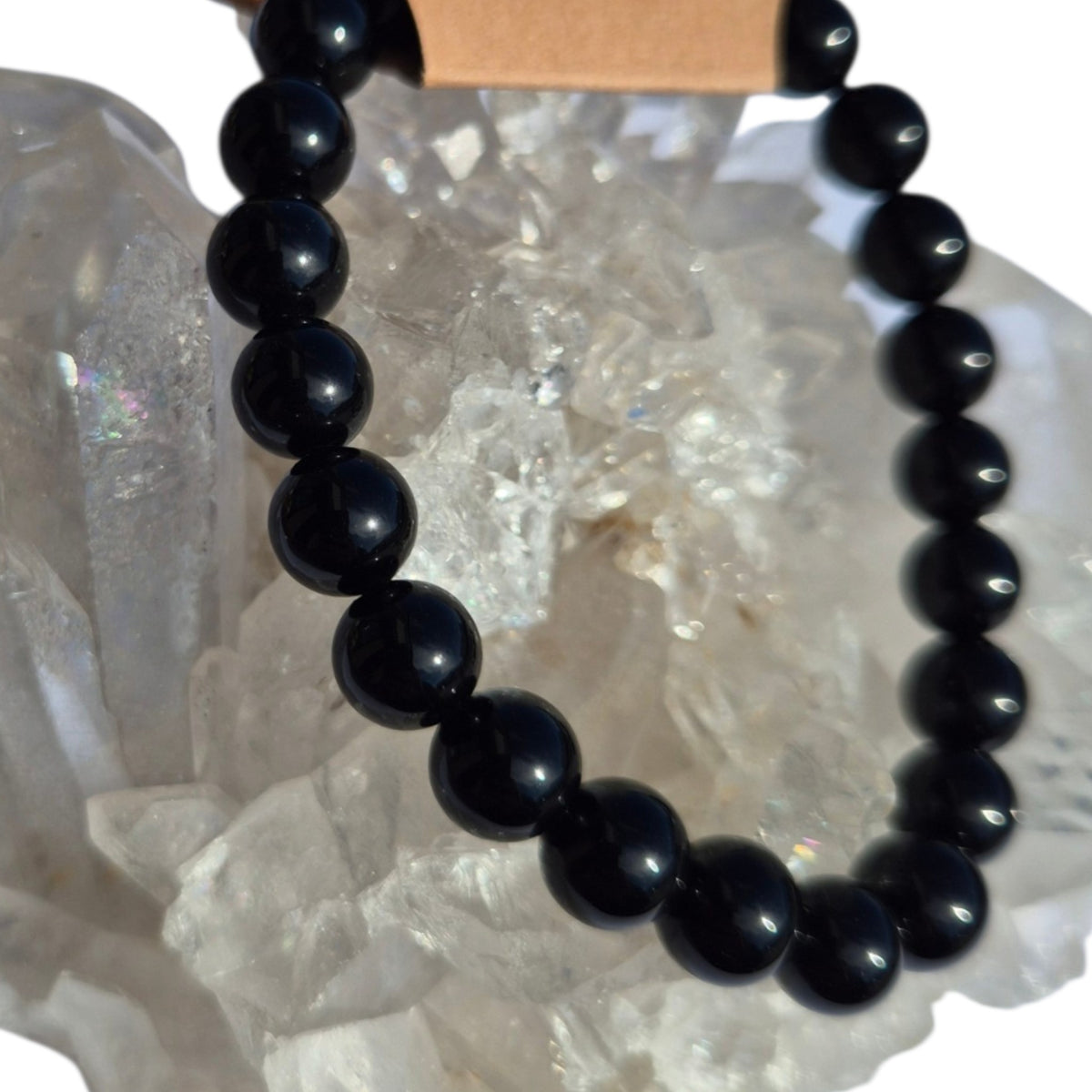 Crystals - Black Obsidian Bracelet (Round Bead)