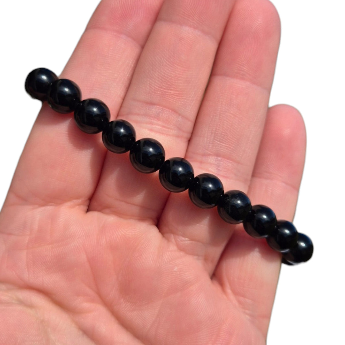 Crystals - Black Obsidian Bracelet (Round Bead)