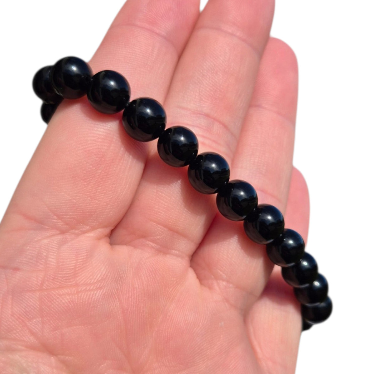 Crystals - Black Obsidian Bracelet (Round Bead)