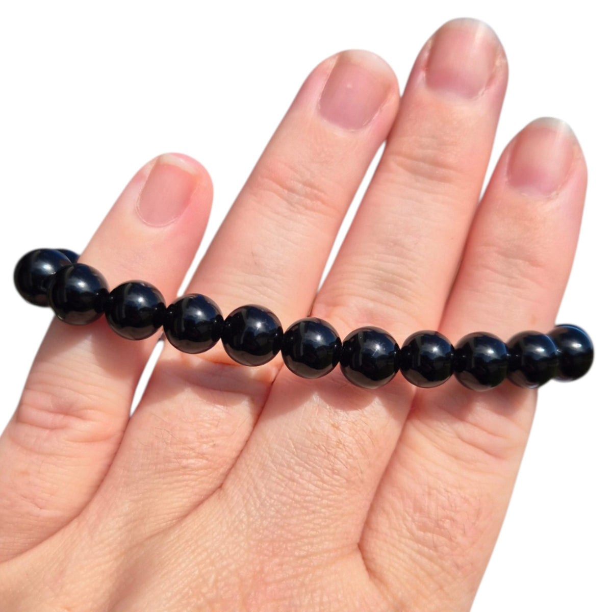 Crystals - Black Obsidian Bracelet (Round Bead)