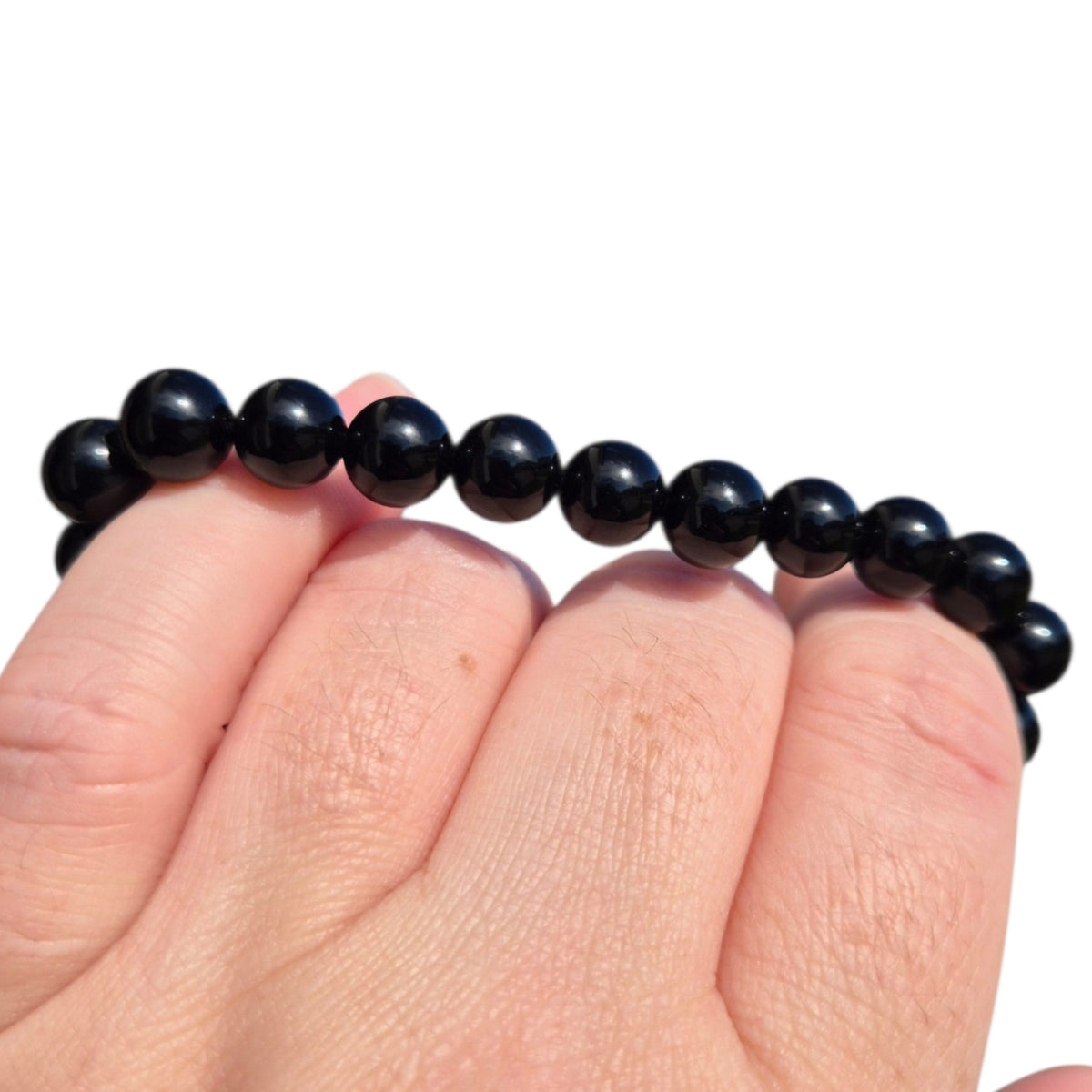 Crystals - Black Obsidian Bracelet (Round Bead)