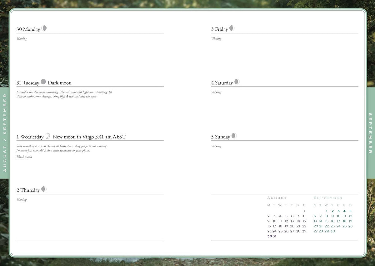 2027 Lunar and Seasonal Diary - Southern Hemisphere