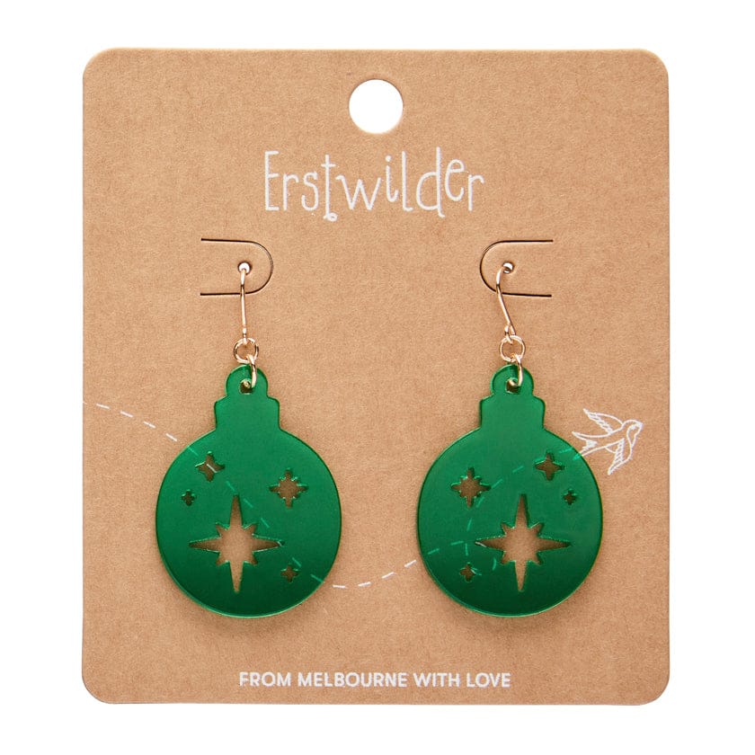 Erstwilder - Round Bauble Drop Earrings - Green