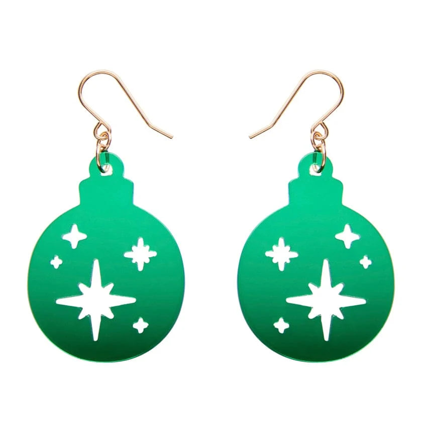 Erstwilder - Round Bauble Drop Earrings - Green