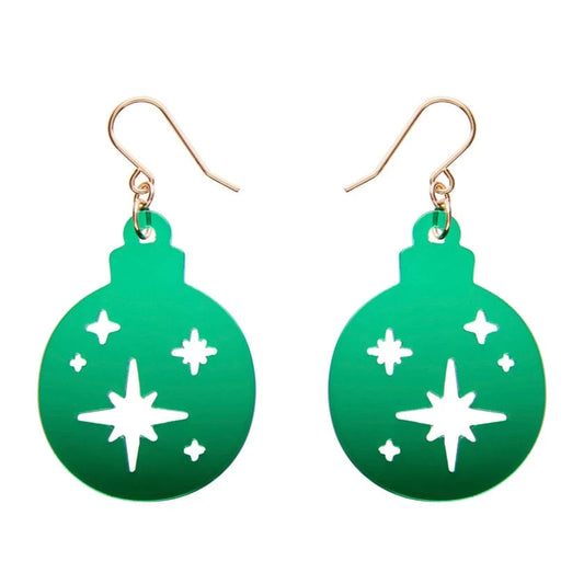 Erstwilder - Round Bauble Drop Earrings - Green