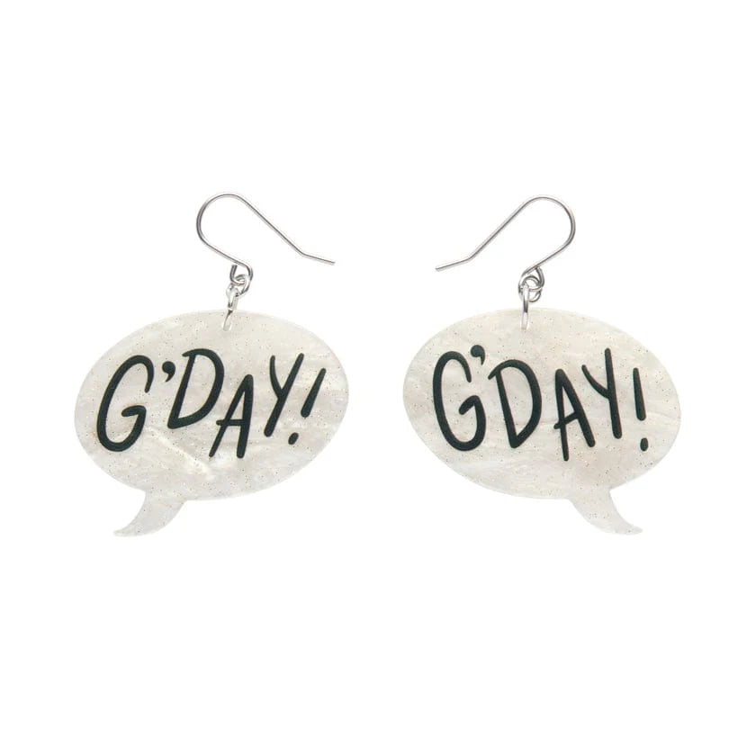 Erstwilder - G'DAY Drop Earrings - White