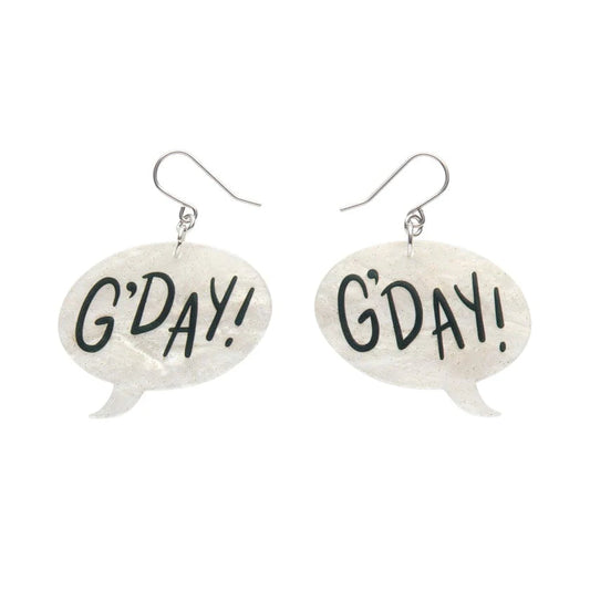 Erstwilder - G'DAY Drop Earrings - White