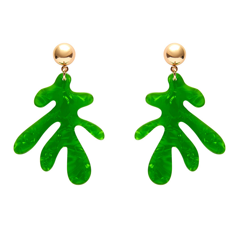 Erstwilder - Coral Ripple Drop Earrings - Green