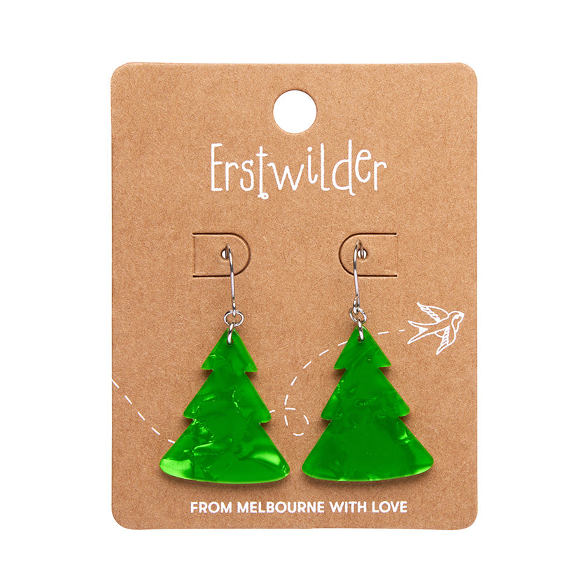 Erstwilder - Tree Ripple Drop Earrings - Green