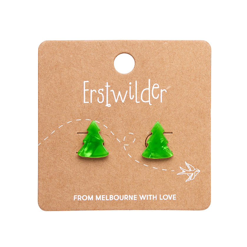 Erstwilder - Tree Ripple Studs Earrings - Green