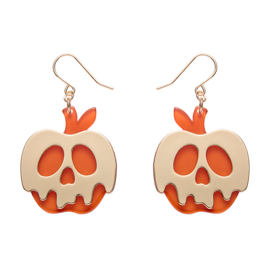Erstwilder - Poison Apple Drop Earrings - Orange and Gold