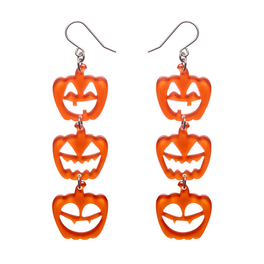 Erstwilder - Halloween Pumpkins Drop Earrings - Orange