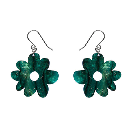 Erstwilder - Flower Drop Earrings – Green
