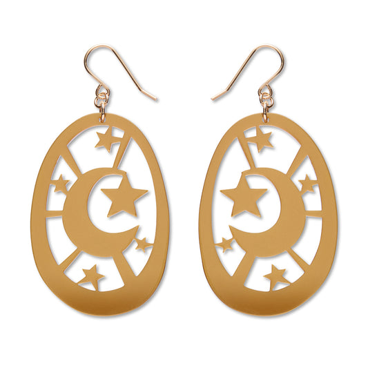 Erstwilder - Moonlight Drop Earrings - Gold