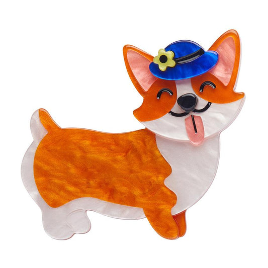 Erstwilder - Susan the Corgi Brooch