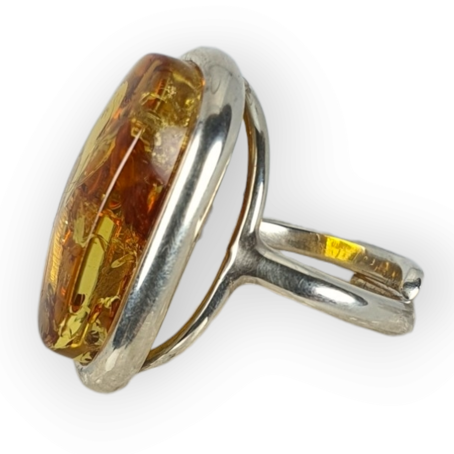 Crystals - Amber Ring - Sterling Silver