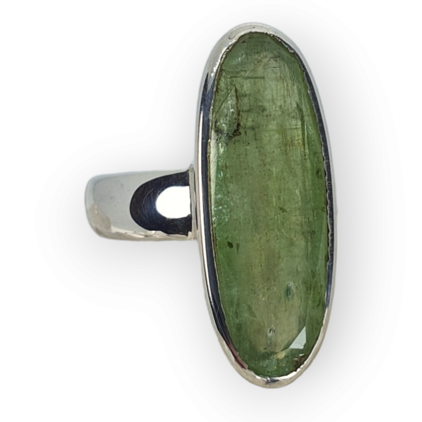 Crystals - Kyanite (Green) Ring - Sterling Silver