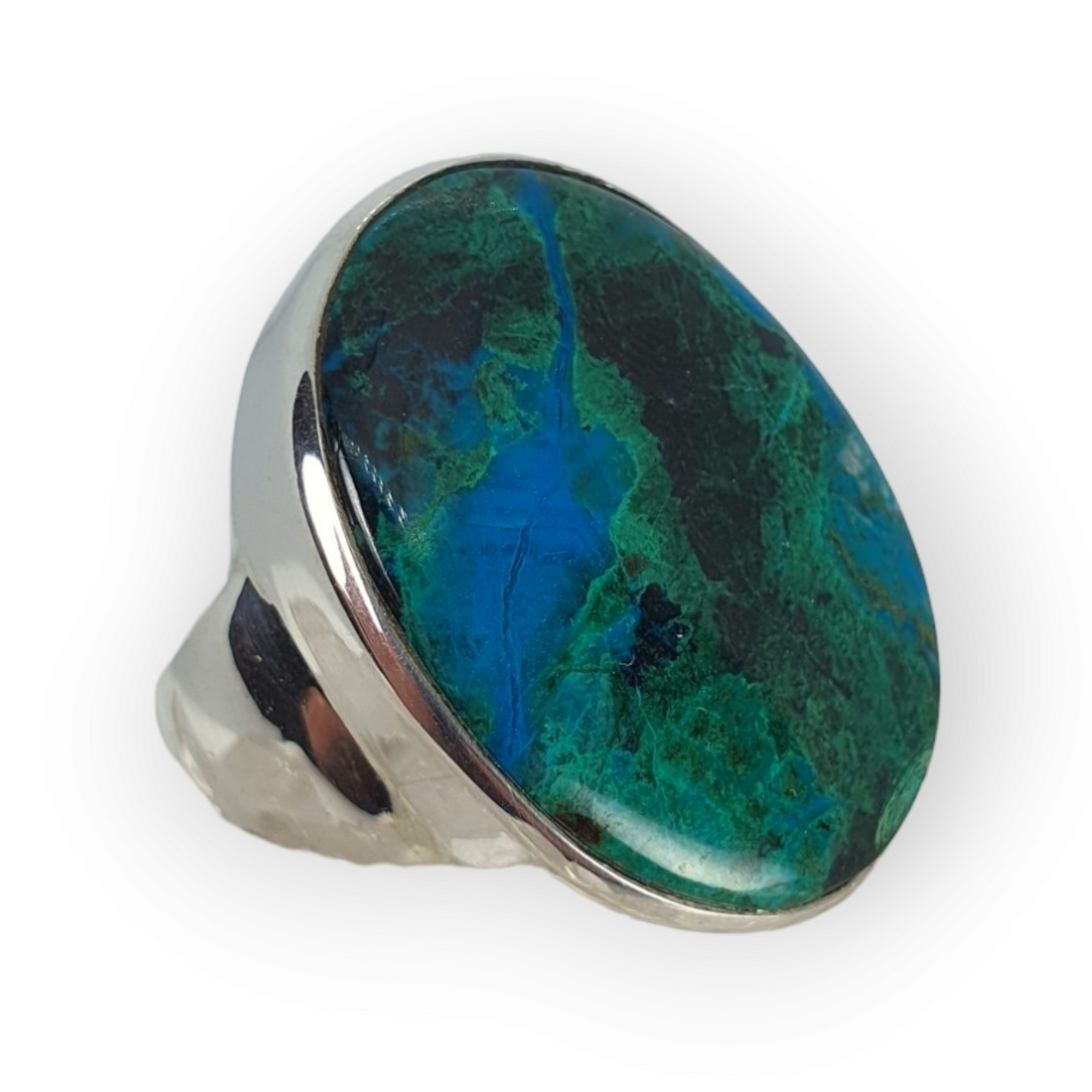Crystals - Chrysocolla Ring - Sterling Silver