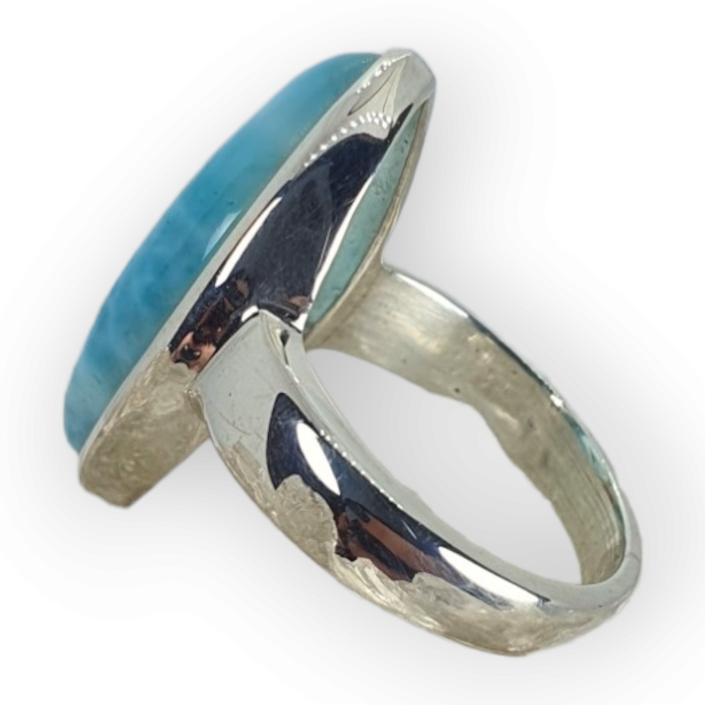 Crystals - Larimar Ring - Sterling Silver