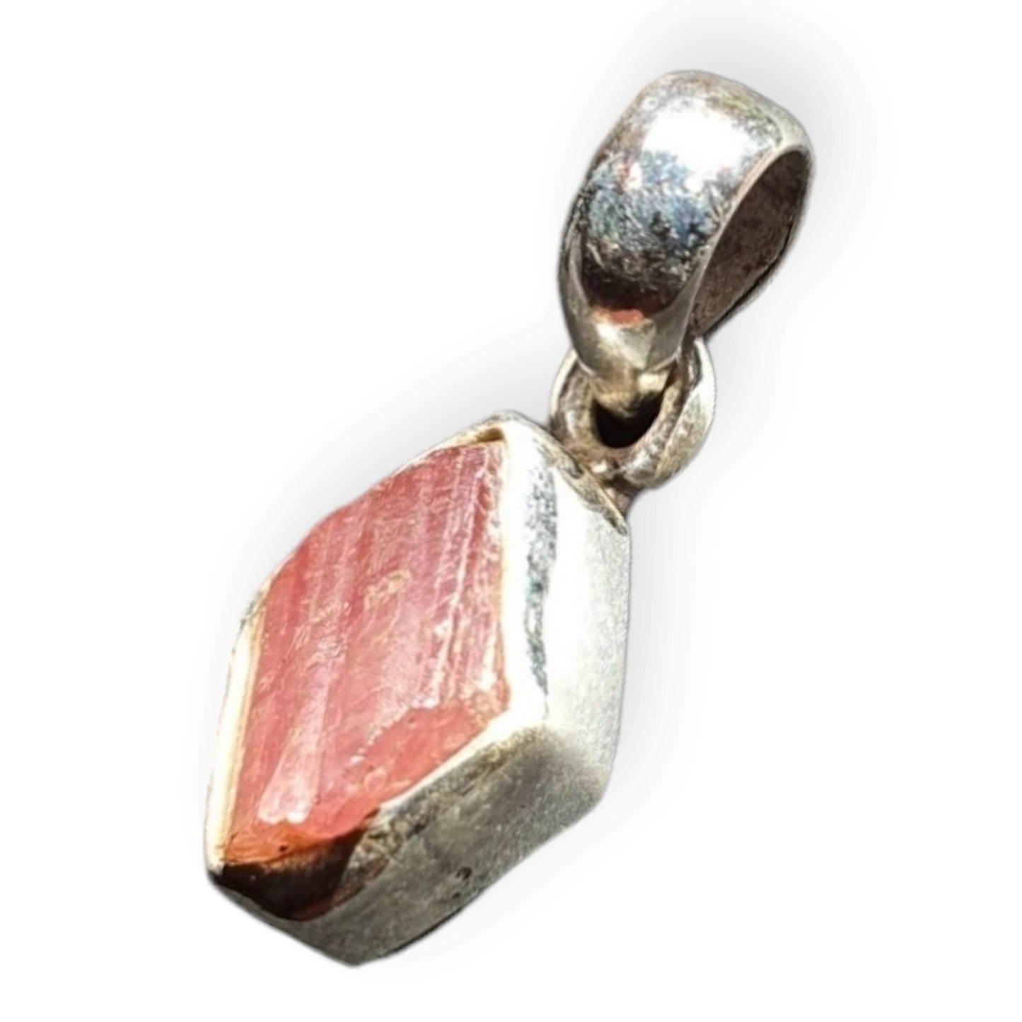 Crystals - Pink Tourmaline Pendant - Sterling Silver
