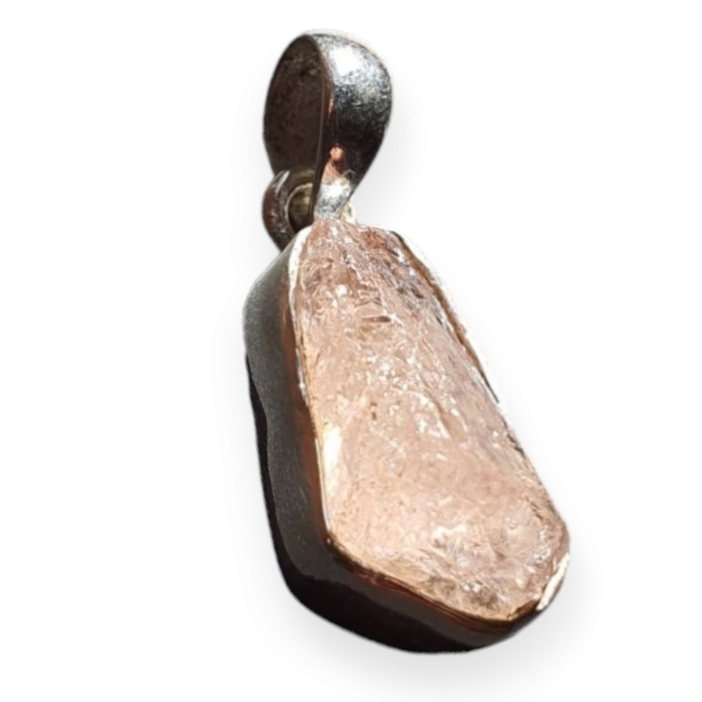 Crystals - Rose Quartz Pendant - Sterling Silver