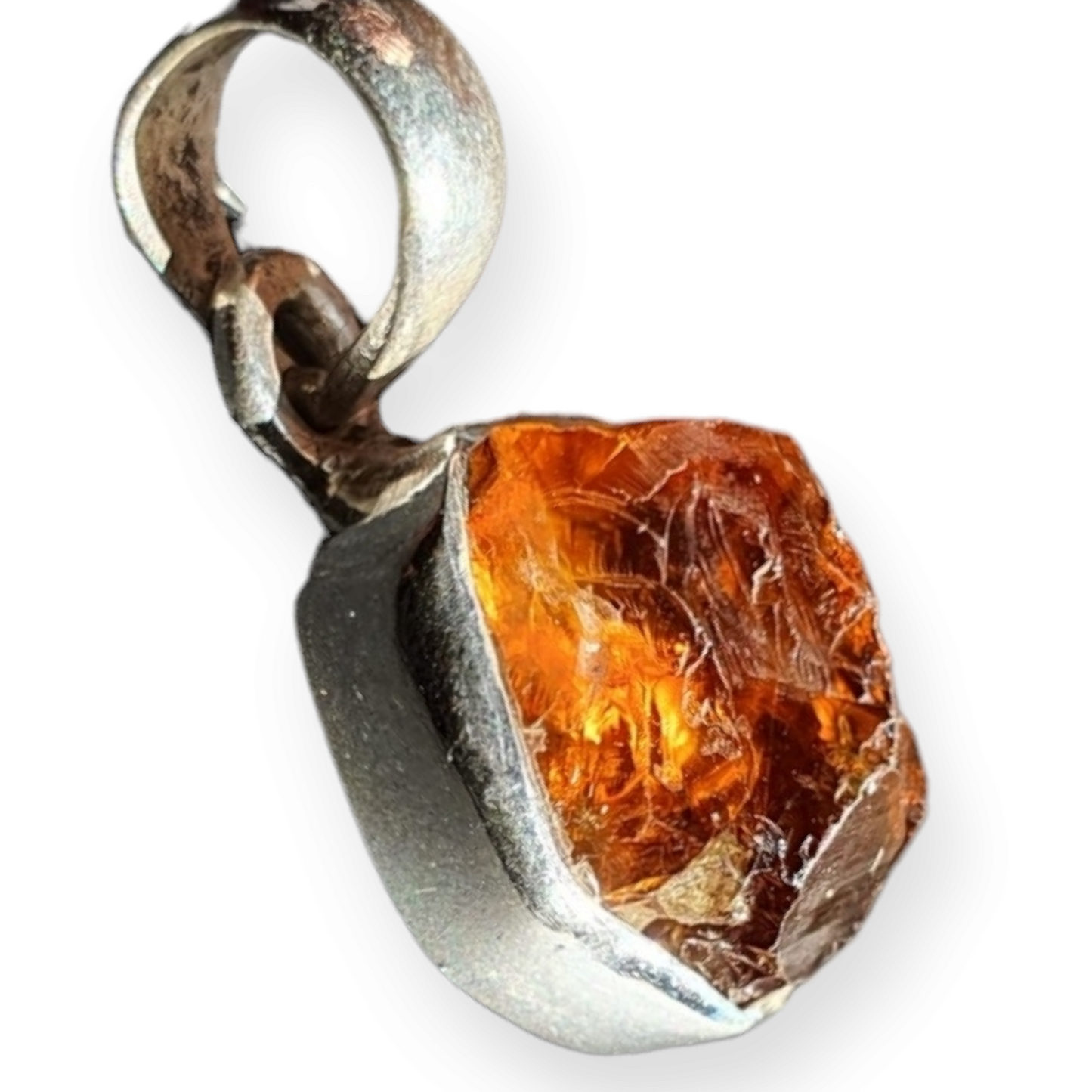 Crystals - Calcite (Honey) Pendant - Sterling Silver