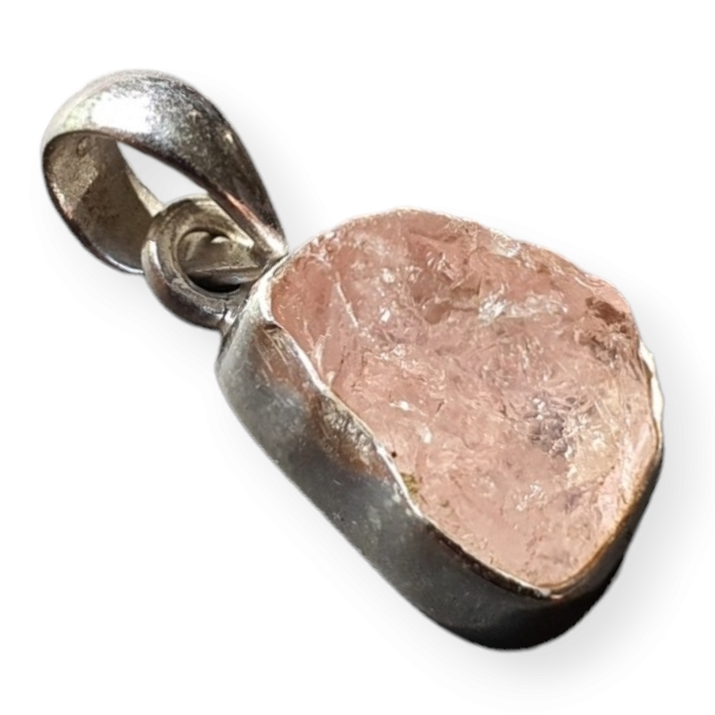 Crystals - Rose Quartz Pendant - Sterling Silver