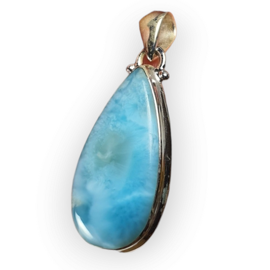 Crystals - Larimar Pendant - Sterling Silver