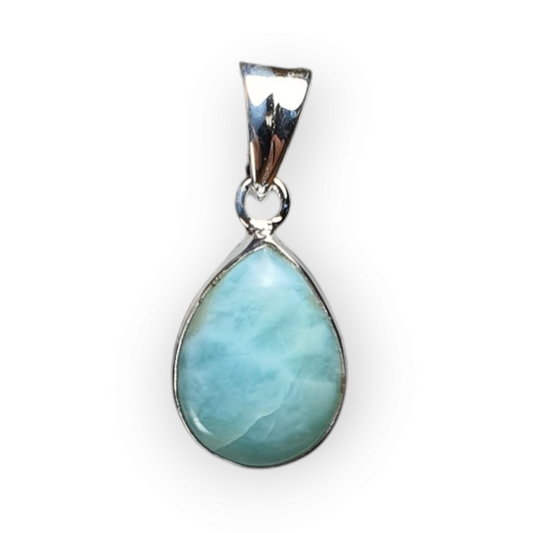 Crystals - Larimar Pendant - Sterling Silver