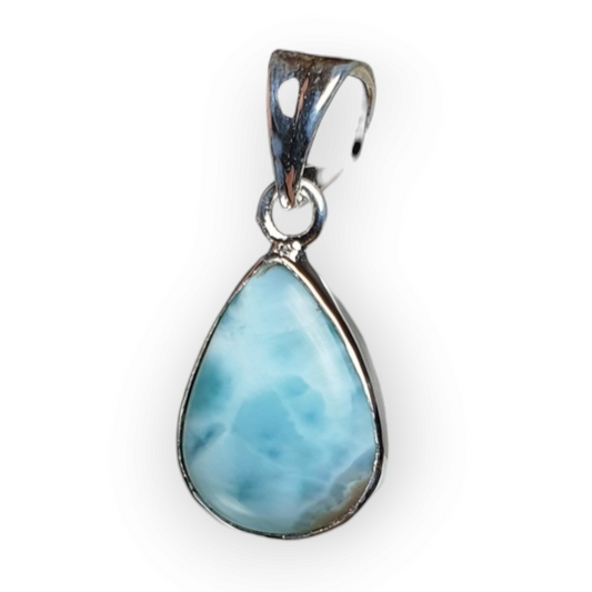 Crystals - Larimar Pendant - Sterling Silver