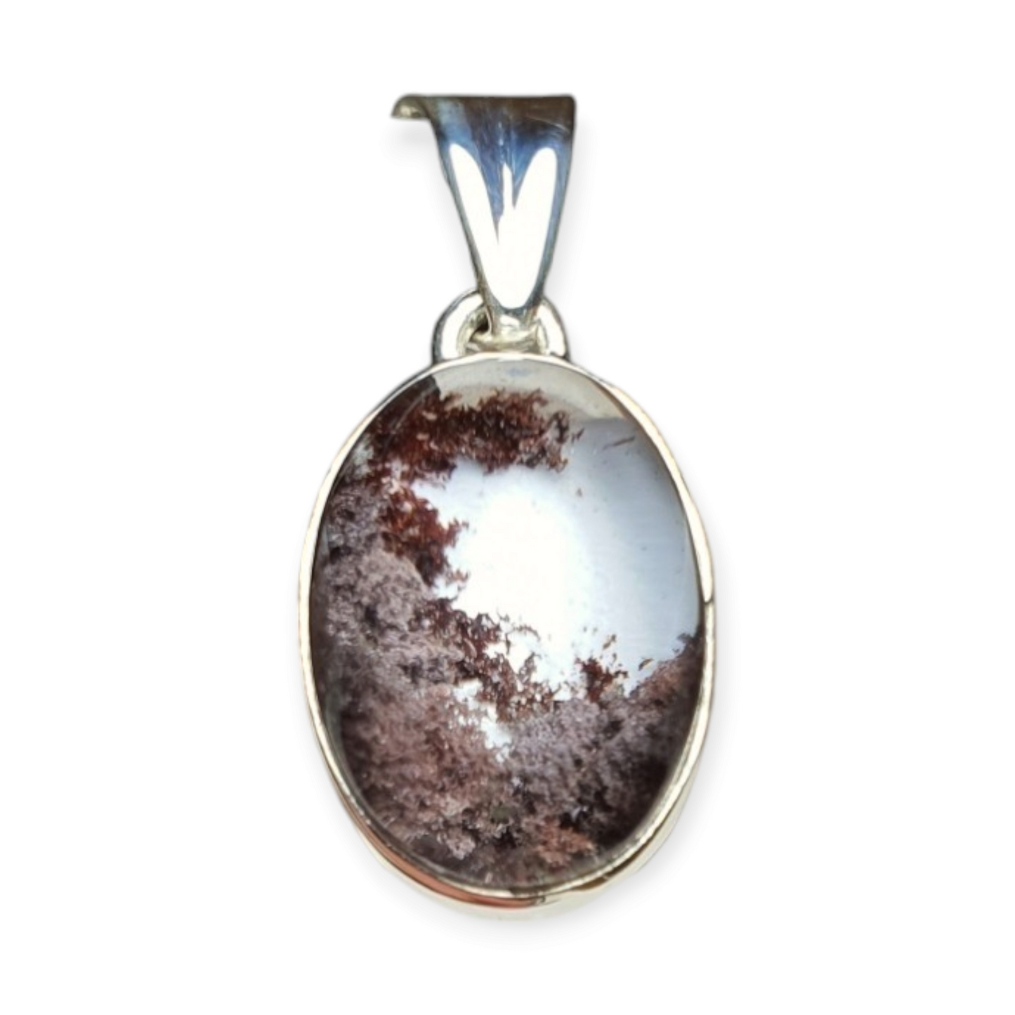 Crystals - Garden/Landscape Quartz (Lodelite) Pendant - Sterling Silver
