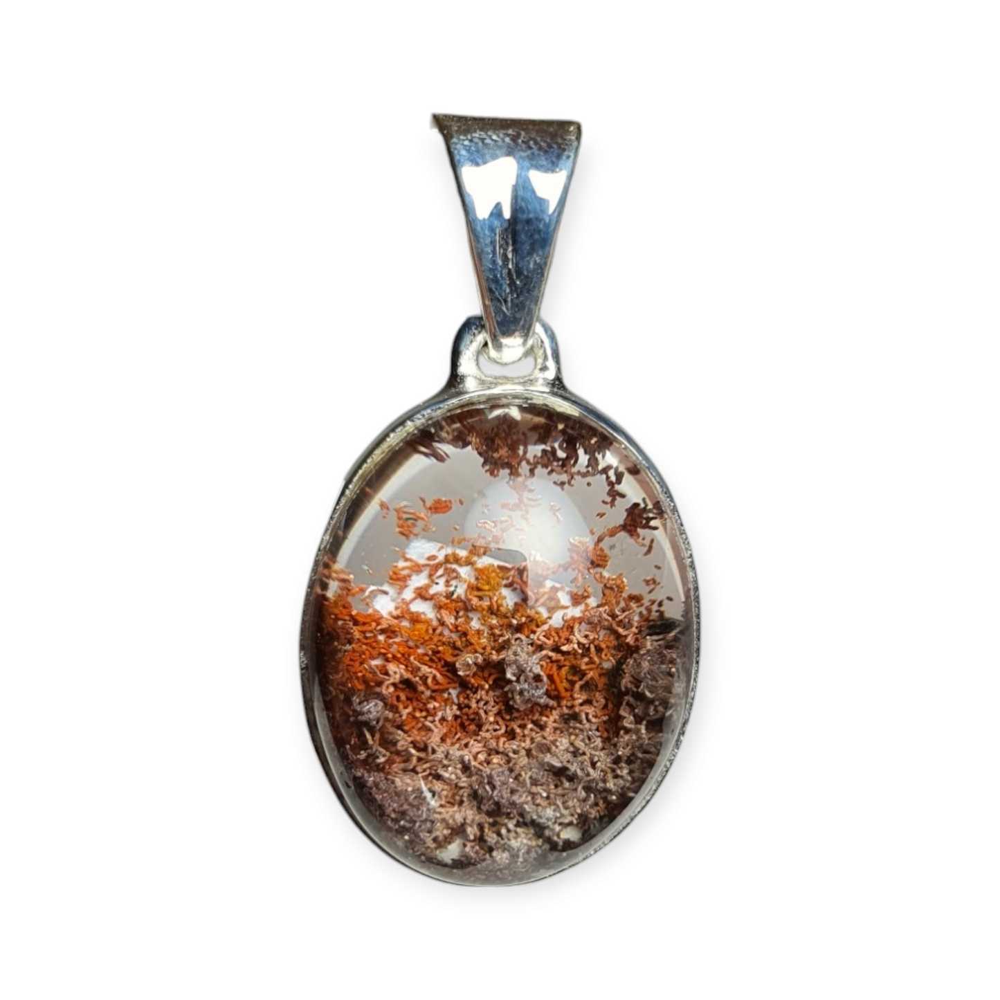 Crystals - Garden/Landscape Quartz (Lodelite) Pendant - Sterling Silver