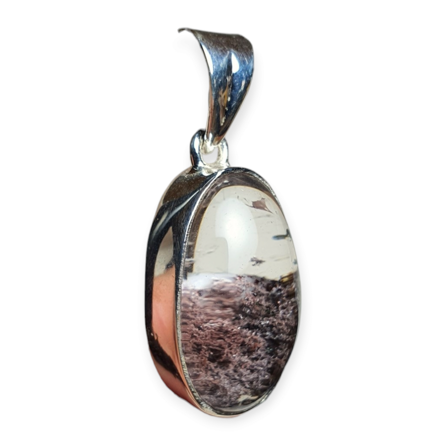 Crystals - Garden/Landscape Quartz (Lodelite) Pendant - Sterling Silver