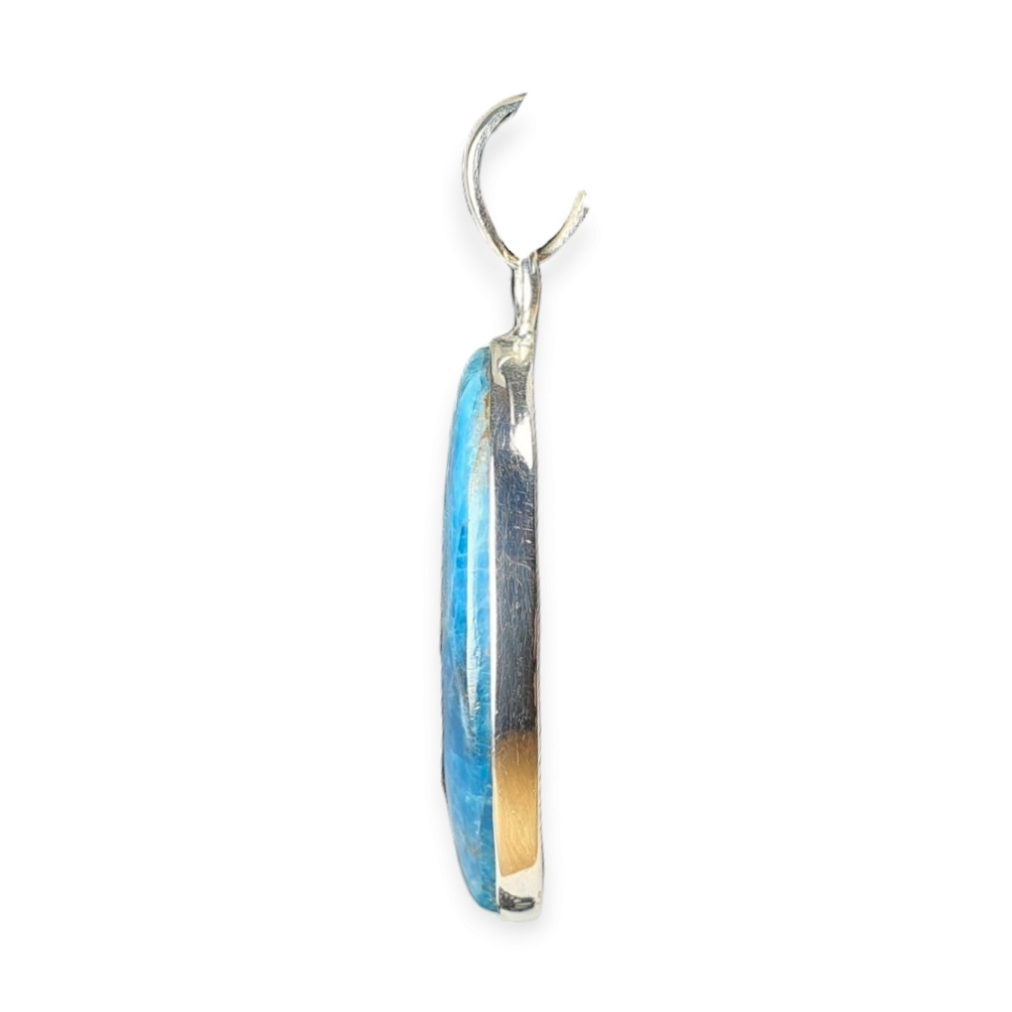 Crystals - Apatite (Blue) Cabochon Pendant - Sterling Silver