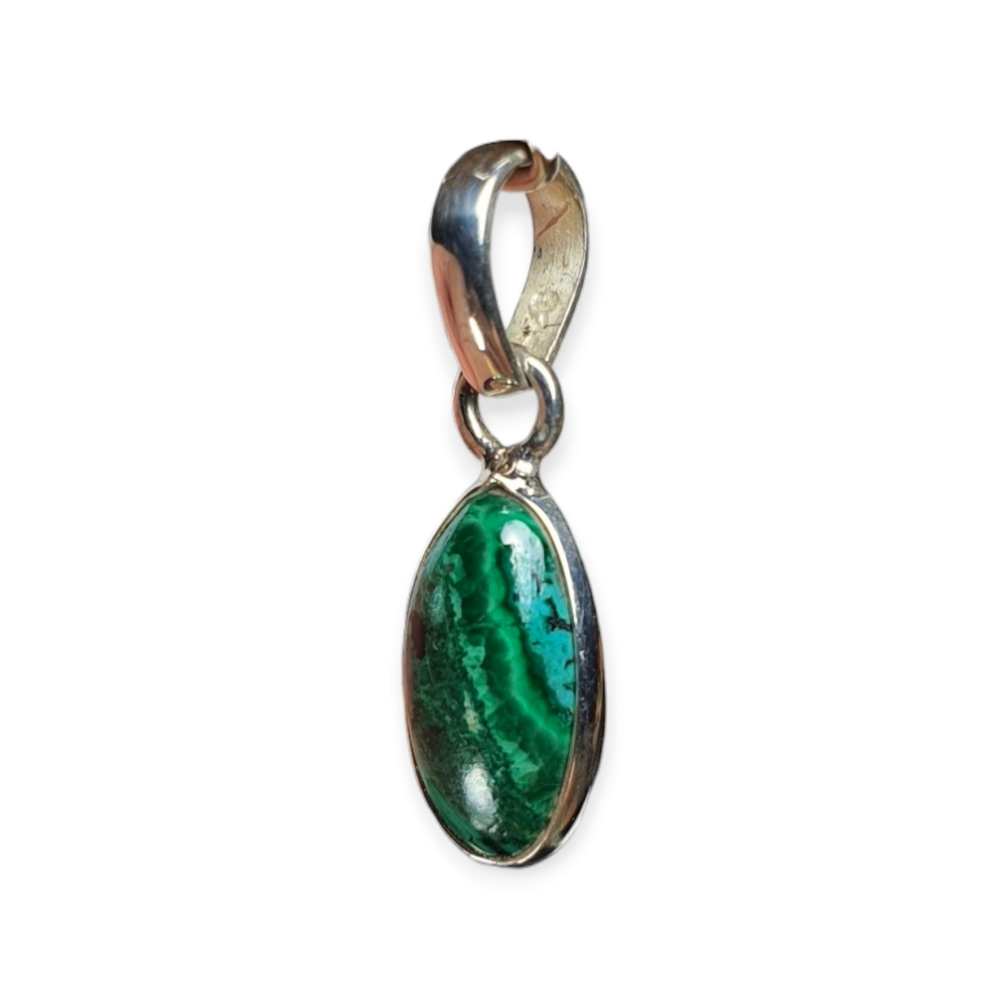 Crystals - Chrysocolla Pendant - Sterling Silver