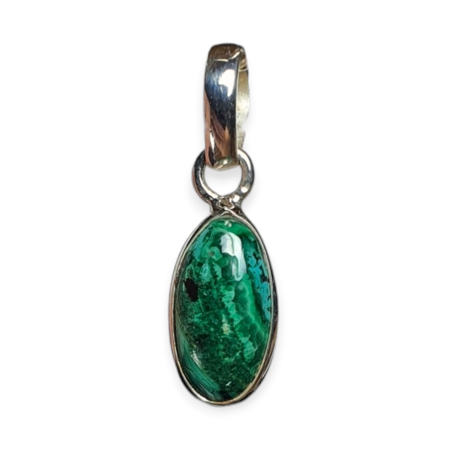 Crystals - Chrysocolla Pendant - Sterling Silver