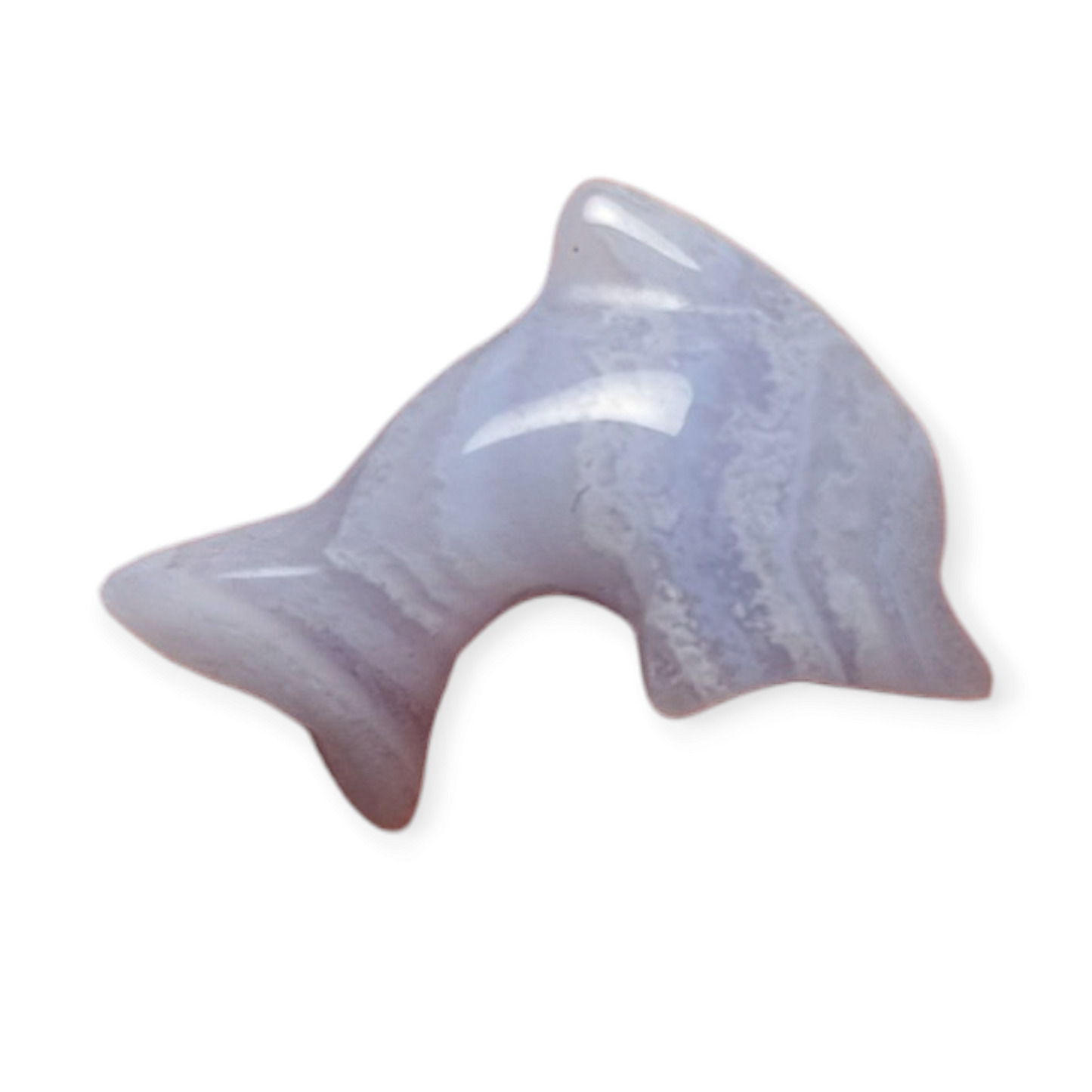 Crystals - Blue Lace Agate Dolphin Carvings