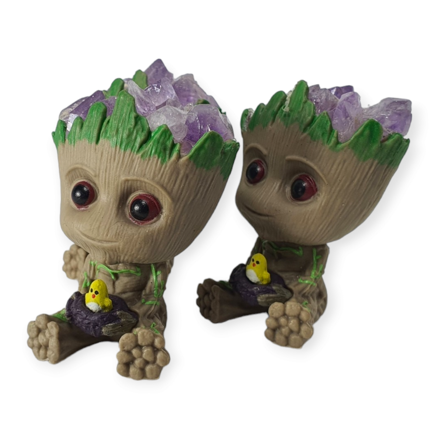 Crystals - Groot Figurine with Amethyst