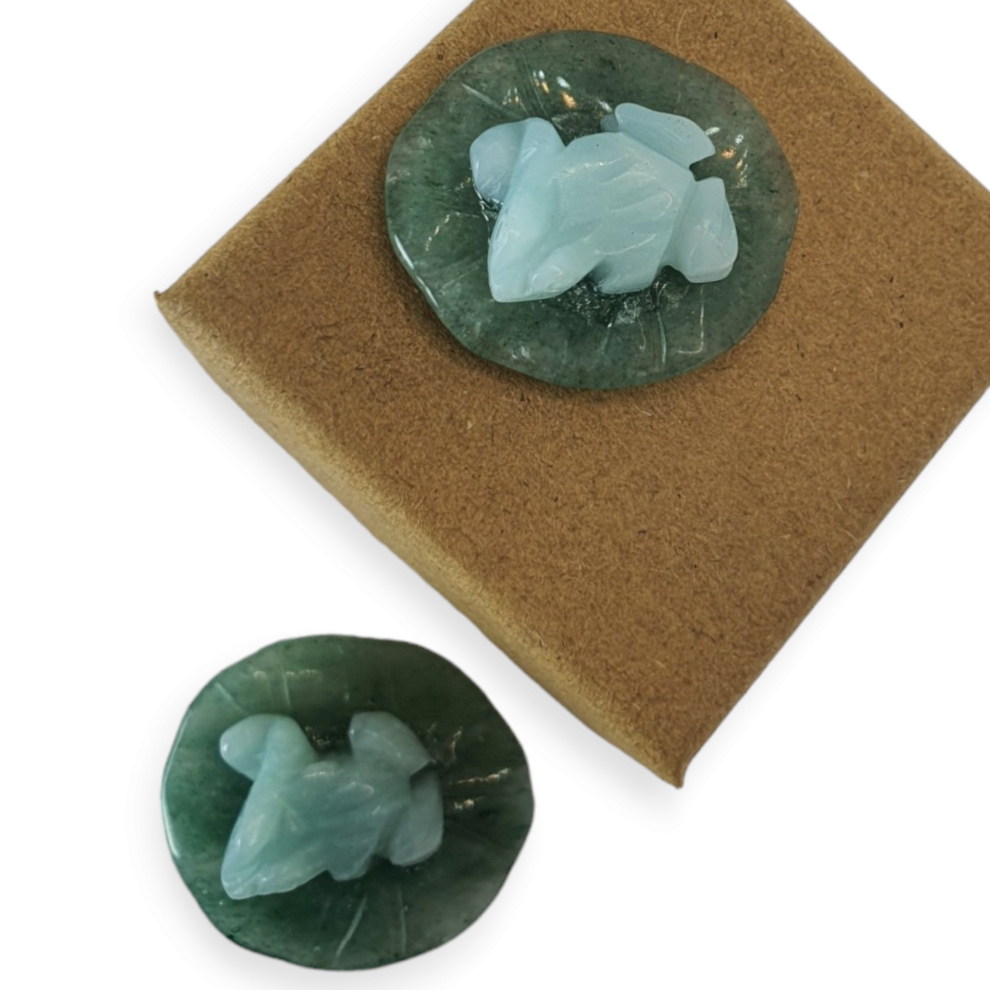 Crystals - Frog on Lily Pad Mini Carvings