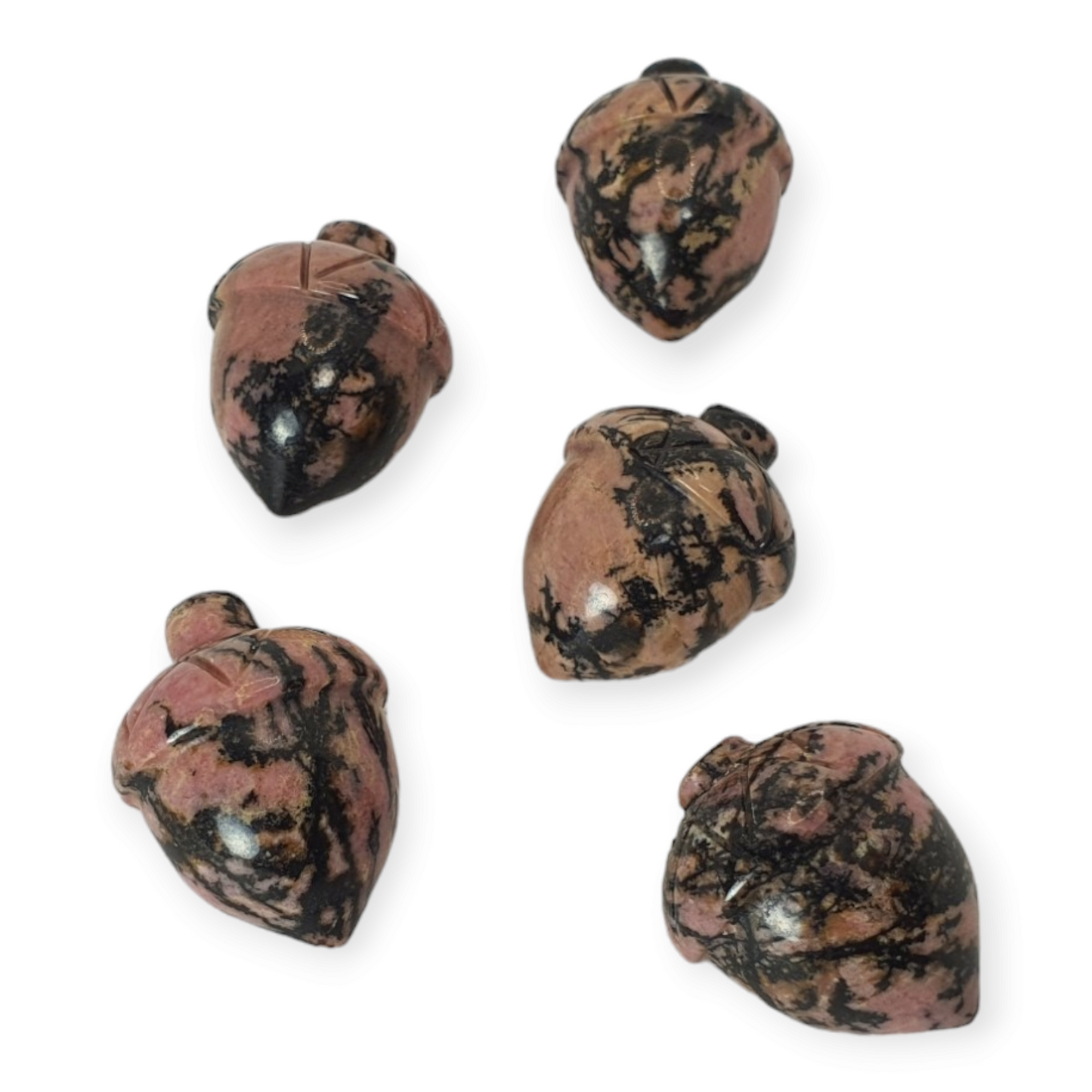 Crystals - Rhodonite Mini Acorn Carvings