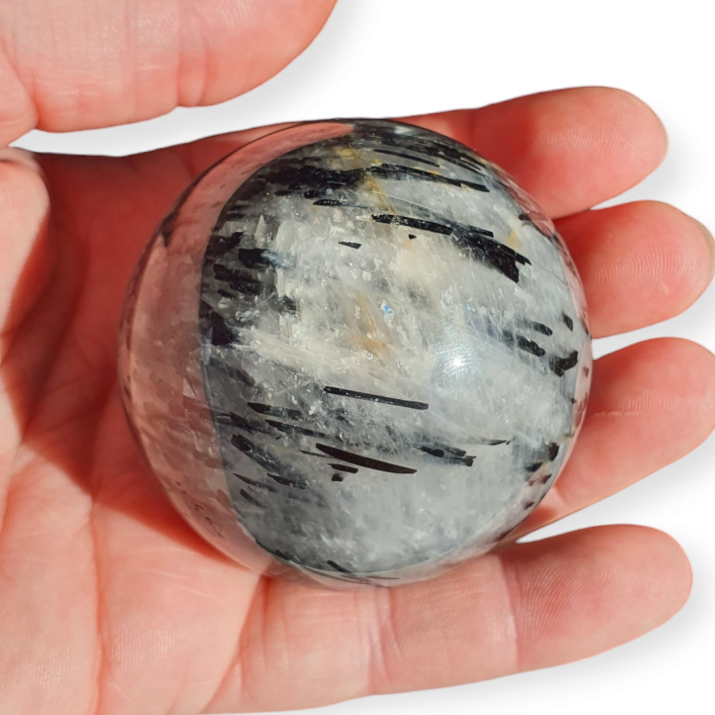 Crystals - Tourmalinated Quartz Sphere