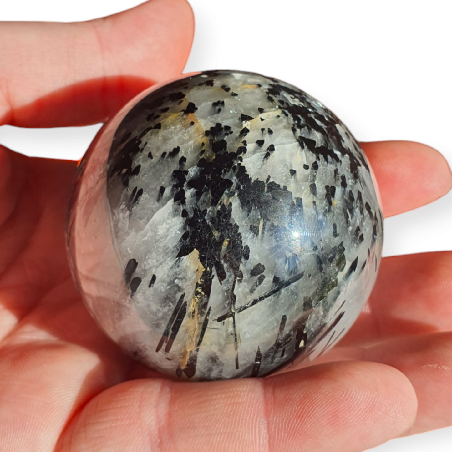 Crystals - Tourmalinated Quartz Sphere