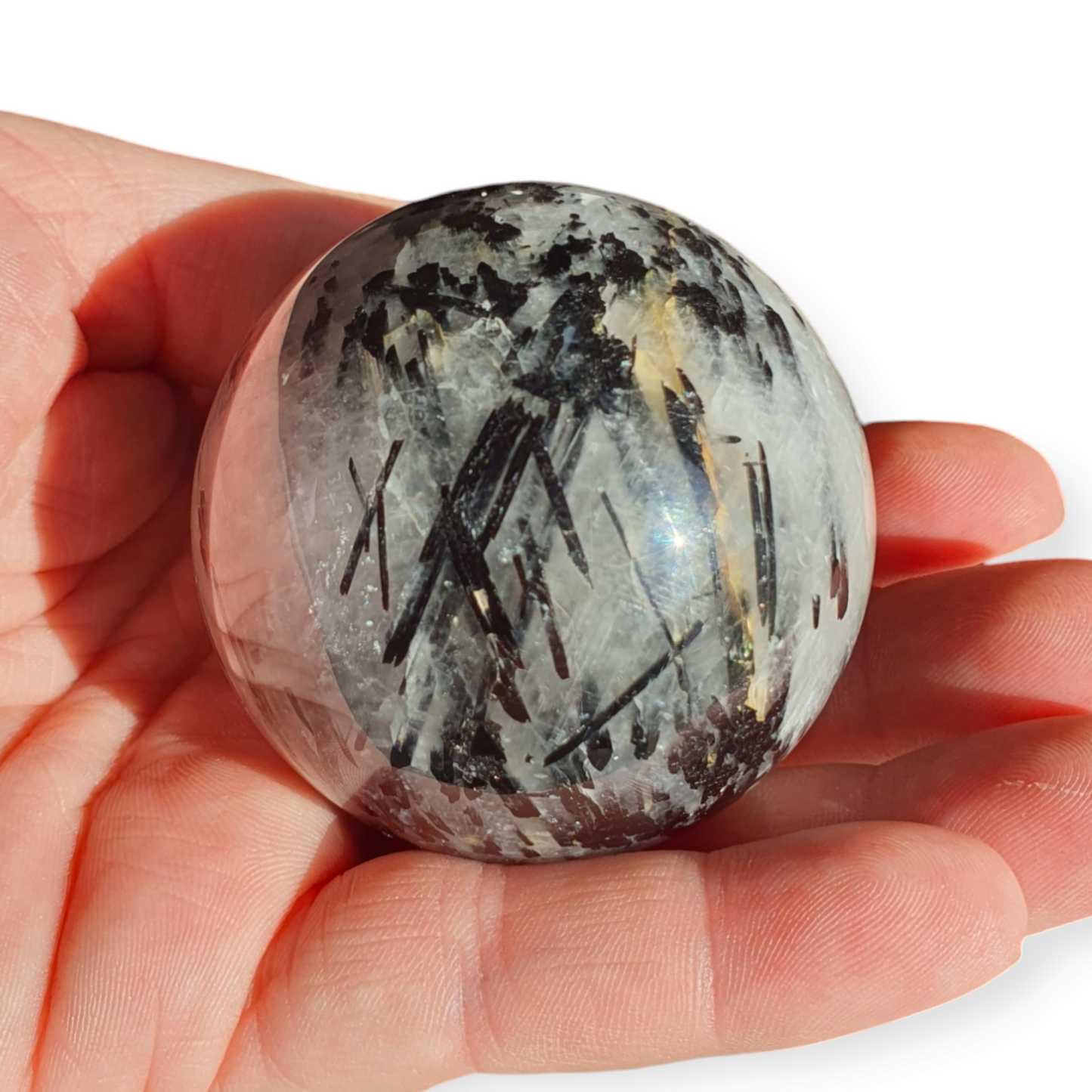 Crystals - Tourmalinated Quartz Sphere