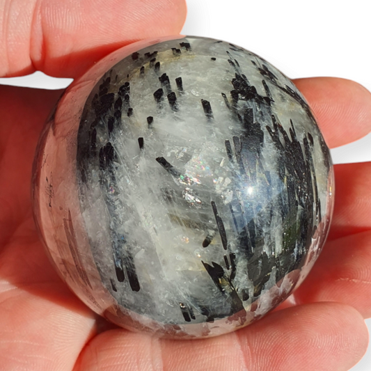 Crystals - Tourmalinated Quartz Sphere