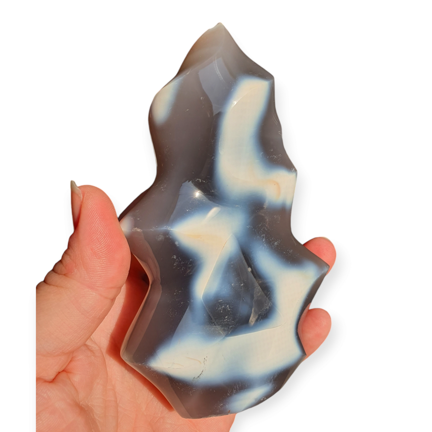 Crystals - Agate (Orca) Polished Flame