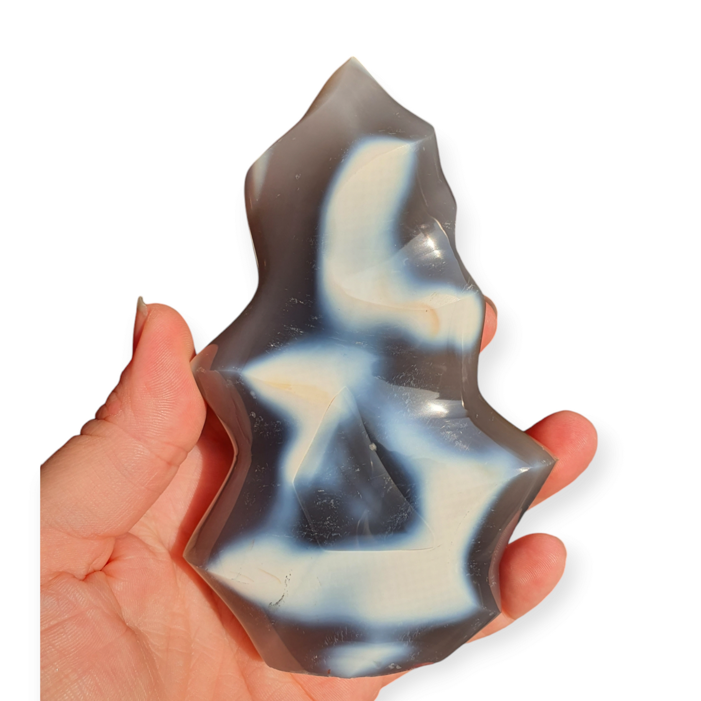 Crystals - Agate (Orca) Polished Flame