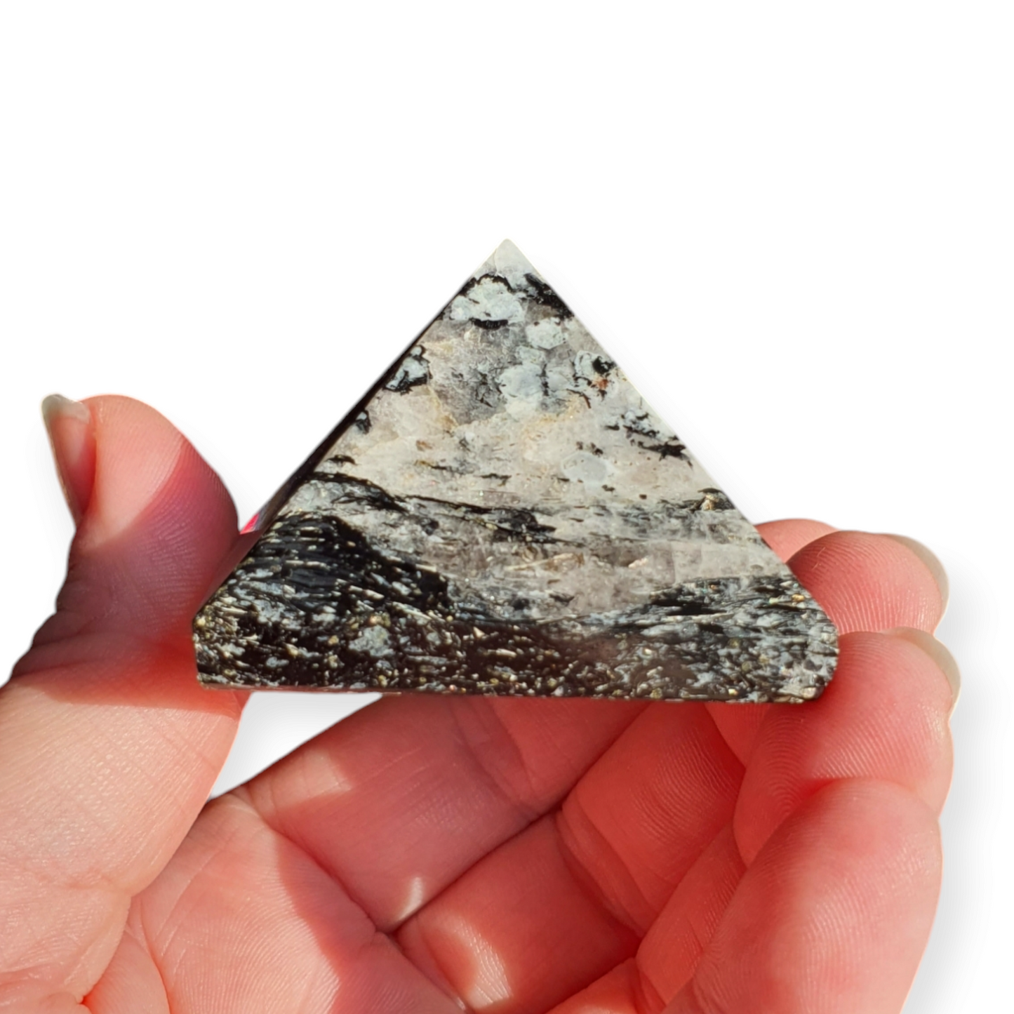Crystals - Rainbow Moonstone Polished Pyramid